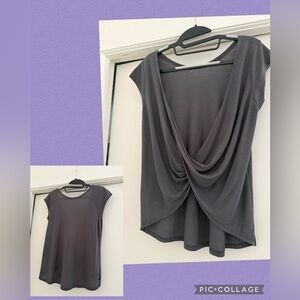 RVCA Cap Sleeve open back Top - Charcoal Gray